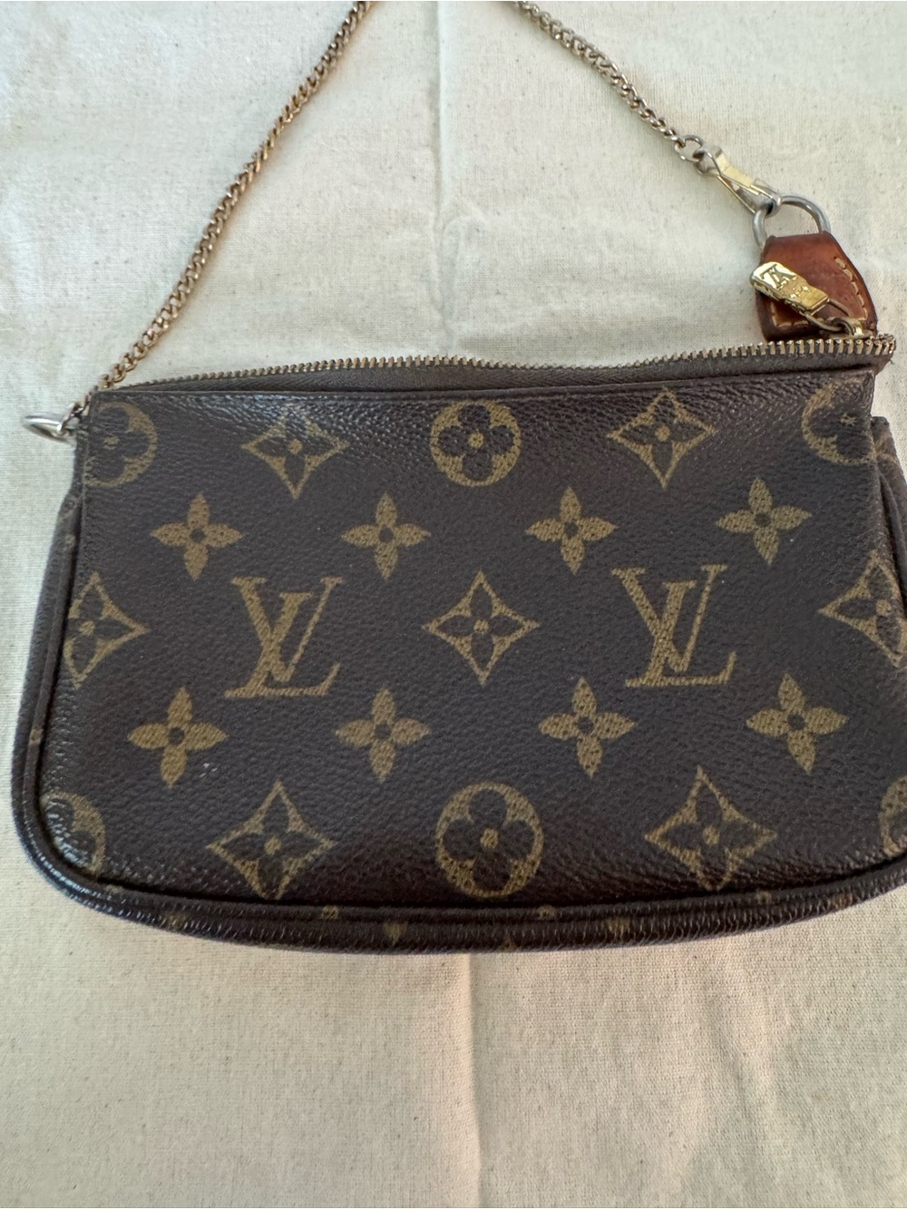 Authentic Louis Vuitton Monogram Canvas mini pouchette